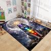 New Product Wolf Colorful Chakras Full Moon Carpet for Living Room Bedroom Bedside Floor Mat Cloakroom Child Play Mat Area Rug