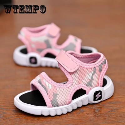 Leichte Sommersandalen für Kinder, weiche Sohle, Outdoor-Einzelsandalen, rutschfeste, bunte, flache Sandalen für Kinder