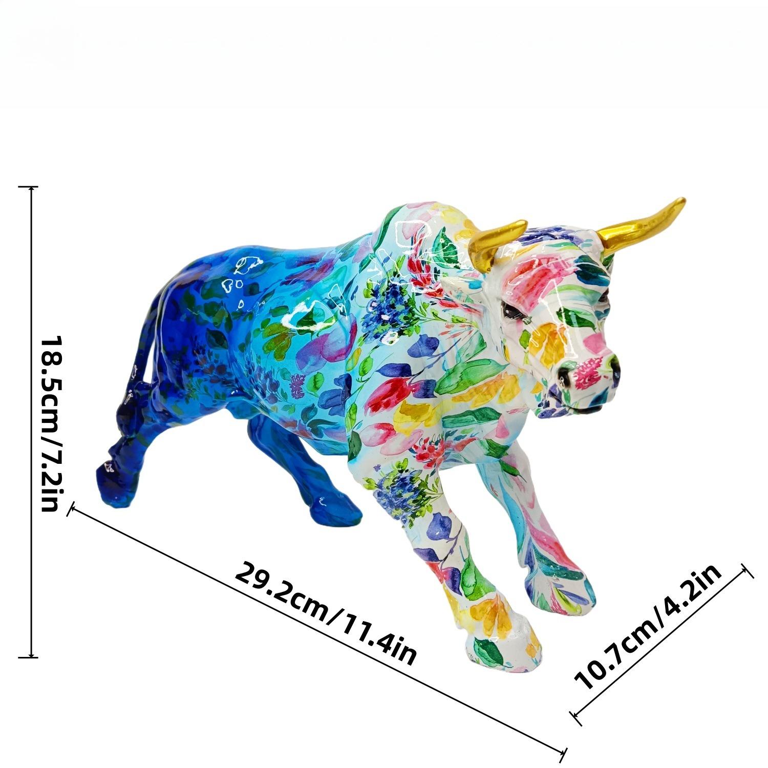 Новая Креативная, Смоляная Статуэтка Коровы с Уолл-стрит, Статуэтка Коровы, Домашний Декор, Искусство с Коровами, Настольная Декоративная Скульптура