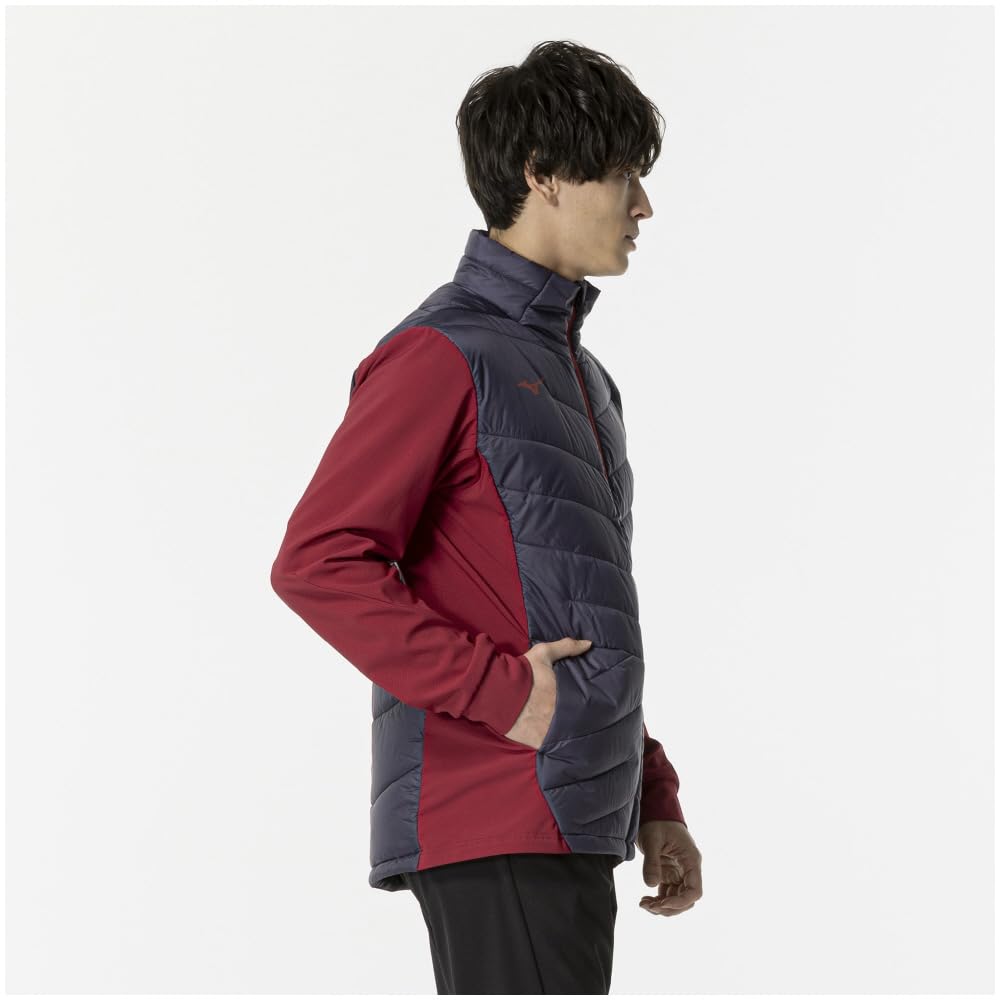 Mizuno Techfill Breath Thermo Training Gray 32MEB535 Jacket, Water-Repellent, Moisture-Wicking, Heat-Retaining, Washable, Windproof, Stone,