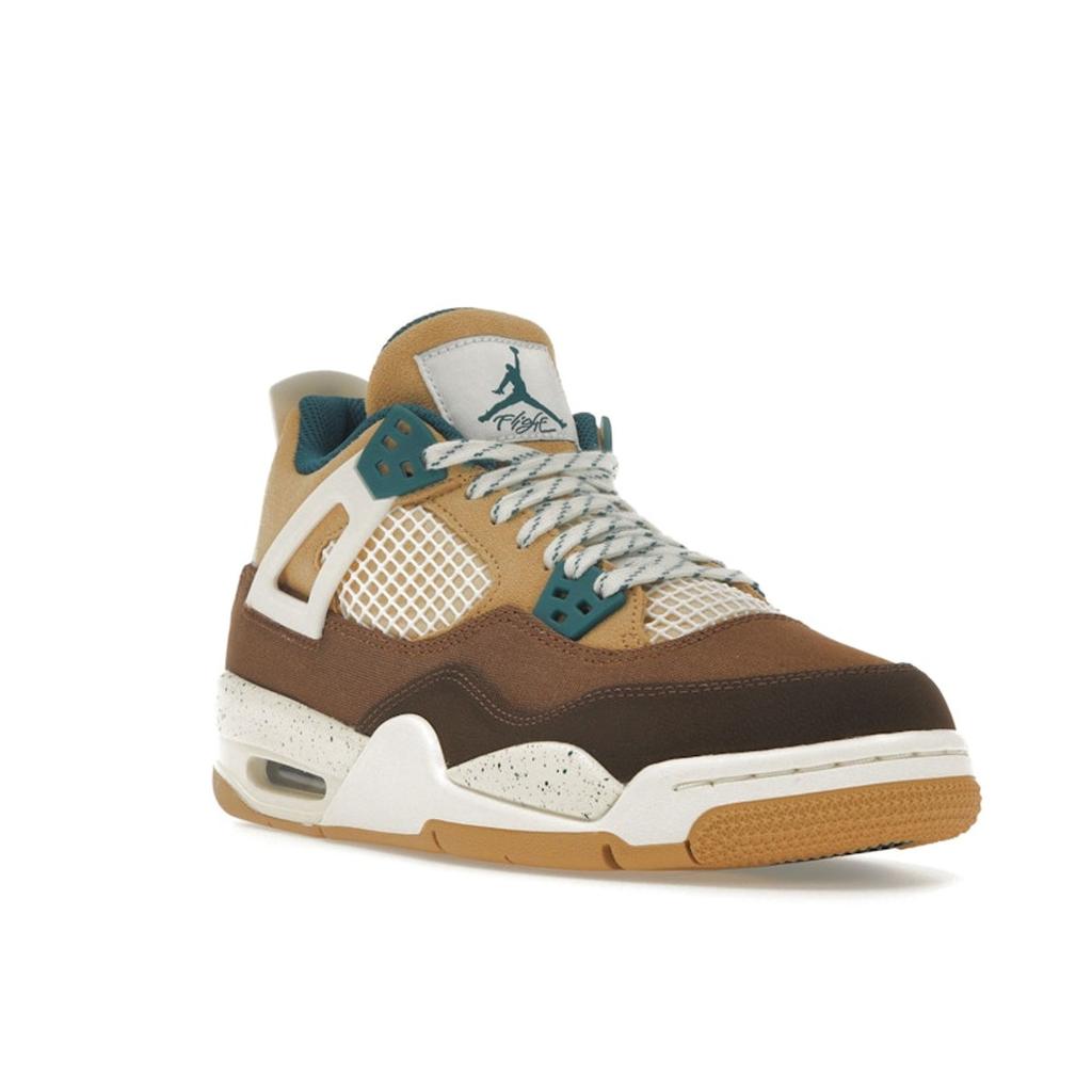 Air Jordan 4 Retro GS Cacao Wow Kids Sneakers Brown Geode-Teal Ale-Brown FB2214-200
