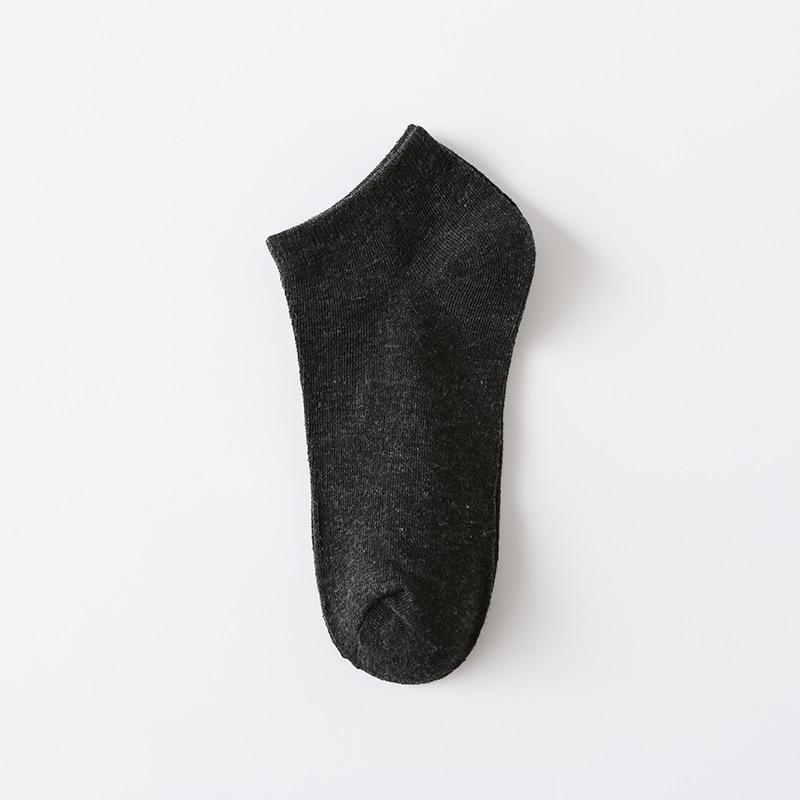 Men's Spring and Summer New Sports Cotton Solid Color Retro Invisible Shallow Mouth Boat Socks