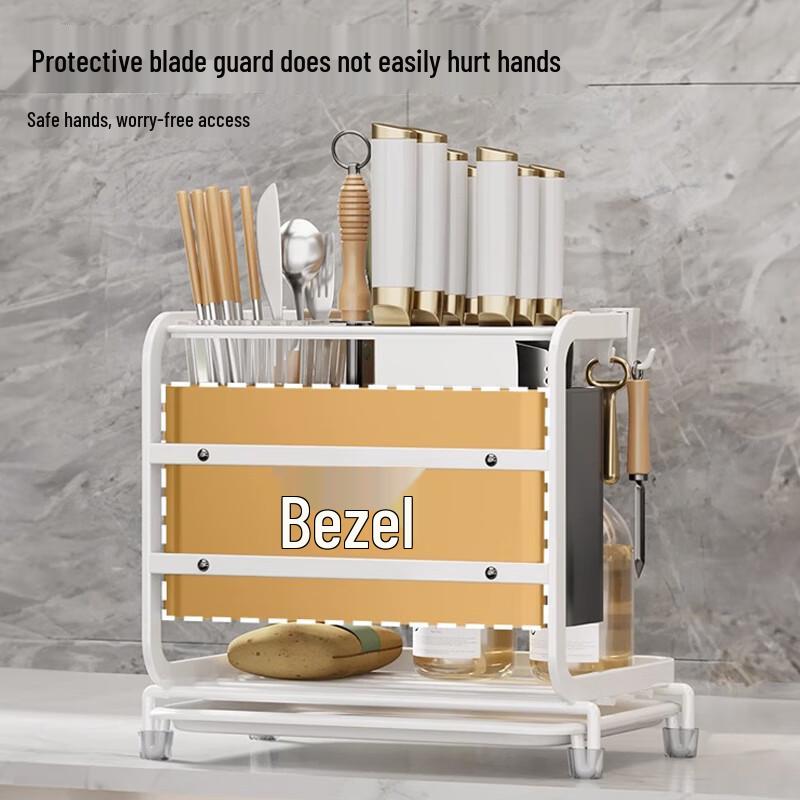 Multifunctional Kitchen Knife and Chopping Board Rack
