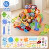Electric Gears 3D Airplane Puzzle Model Building Kits Plastic Brick Block Educational Toys for Kids Children Blocks Building Toy