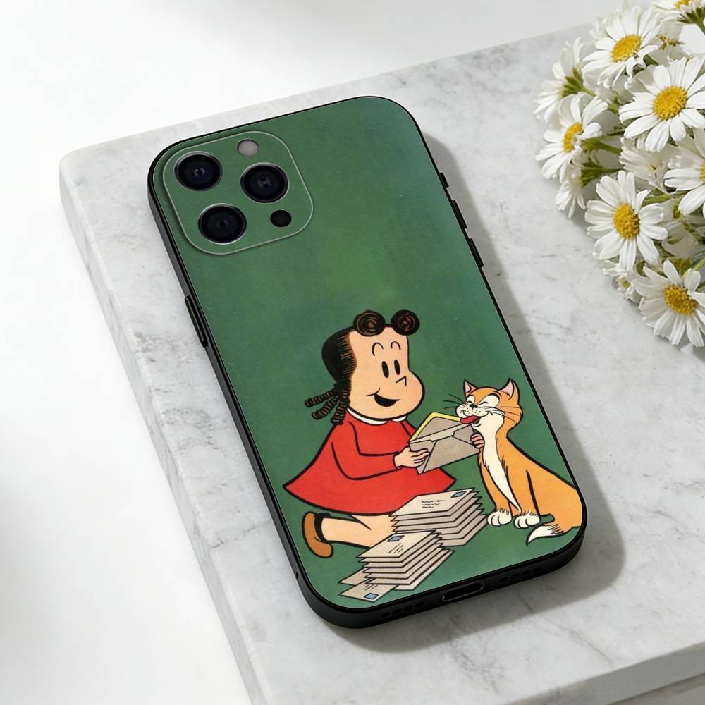 Cartoon The L-Little L-Lulu Show  Phone Case For iPhone 17,16,15,14,13,12,11 Plus,Pro,Max,Mini Silicone black Soft Cover iPhone17promax