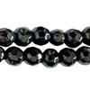Strand of 90 Round Faceted Beads 4mm 4 Mm Faceted Black Obsidian