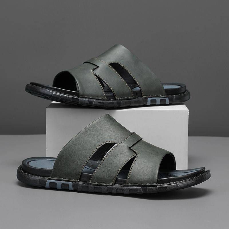 Fashion CYYTL Summer Mens Slippers Casual Shoes Beach Sandals Outdoor Slides Leather Walking Comfort Luxury Designer Lightweight Fashion