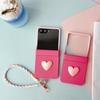 Gradual Change of Color Love Applies To Samsung ZFlip8/6 Folding Screen Mobile Phone Case ZFlip7/5 Case Film Center Shaft Protective Case