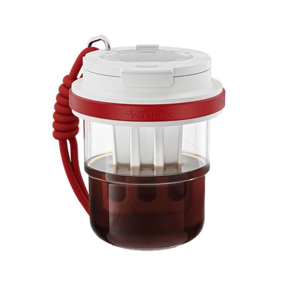 Tea Infuser Tritan Cold Brew Cup Airtight Lid Ice Cool Design Travel Mug 530ml Leak-Proof Bottle Leakproof Teacup Barista Gifts