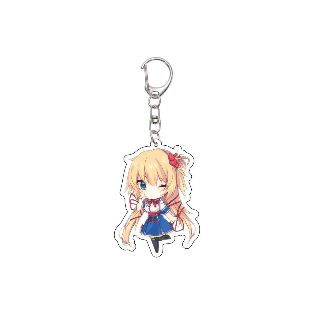 55MM Anime Hololive Keychain Hoshimati Suisei/Natsuiro Matsuri/Akai Haato Key Chain Acrylic Model Plate Christmas Gifts