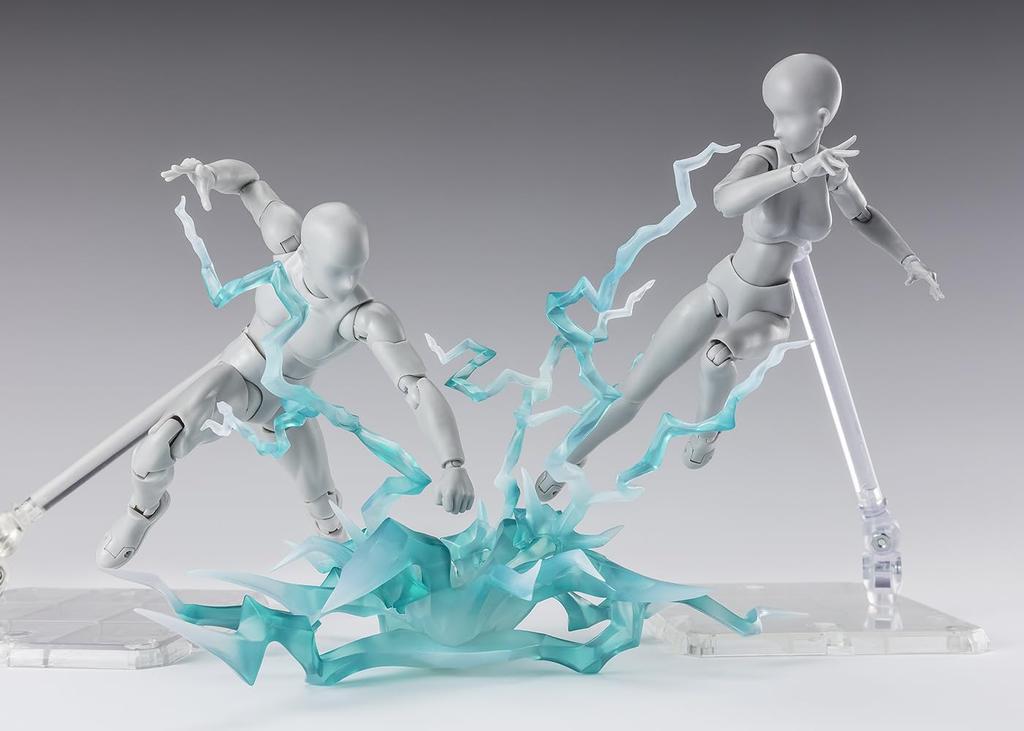 TAMASHII NATIONS Tamashii EFFECT THUNDER Green for Approximately PVC ABS Figure Effect Parts Ver. S.H.Figuarts, 240mm, &