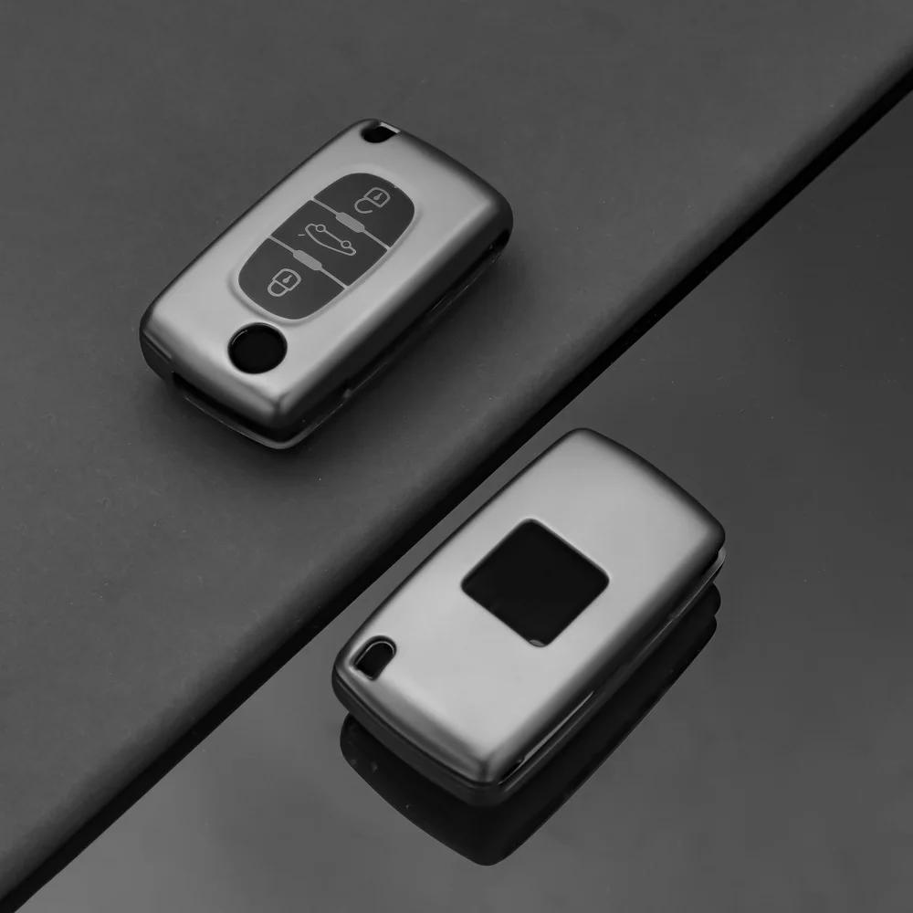 

Key Case for Car New TPU Car Remote Key Case Cover Shell For Peugeot 107 207 307 308 407 607 3008 5008 For Citroen Xsara Picass
