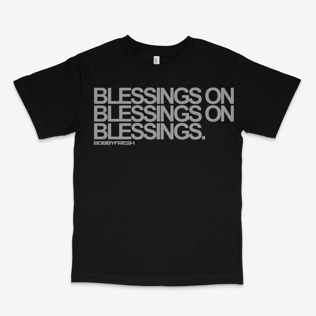 Blessings on Blessings Black Tee