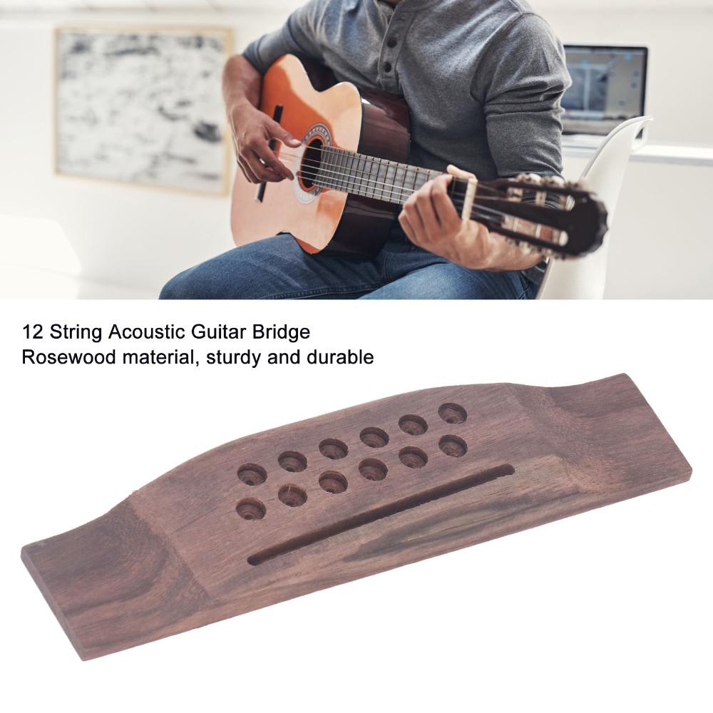 Ponte Acustico in Palissandro Colore Legno Parti per Chitarra Chitarre Acustiche a 12 Corde