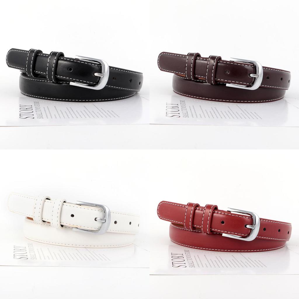 Fashion Womens Pu Leather Belt With Pin Buckle For Casual And Office Wear