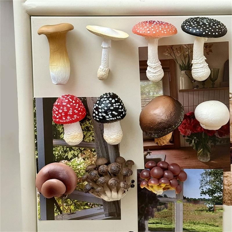 Portable Mini Mushroom Fridge Magnets   Home   Realistic Simulation  PVC Craft