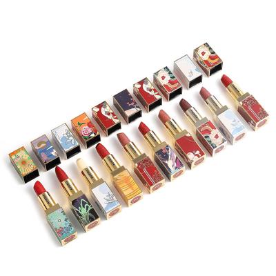 AVierll Feuchtigkeitsspendender matter Samt-Lippenstift - Chinesischer Stil, Nicht abfärbend, Farbloser Balsam