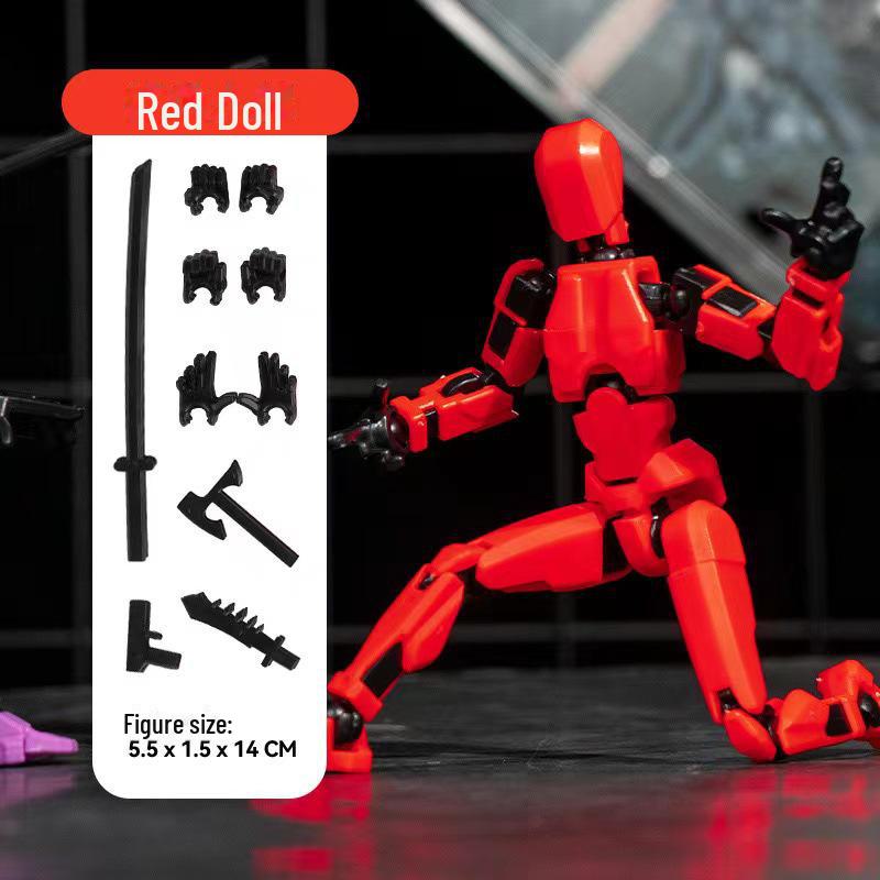 3D-printet flerledds gulrotrobot håndmodellbyggeleke for barn