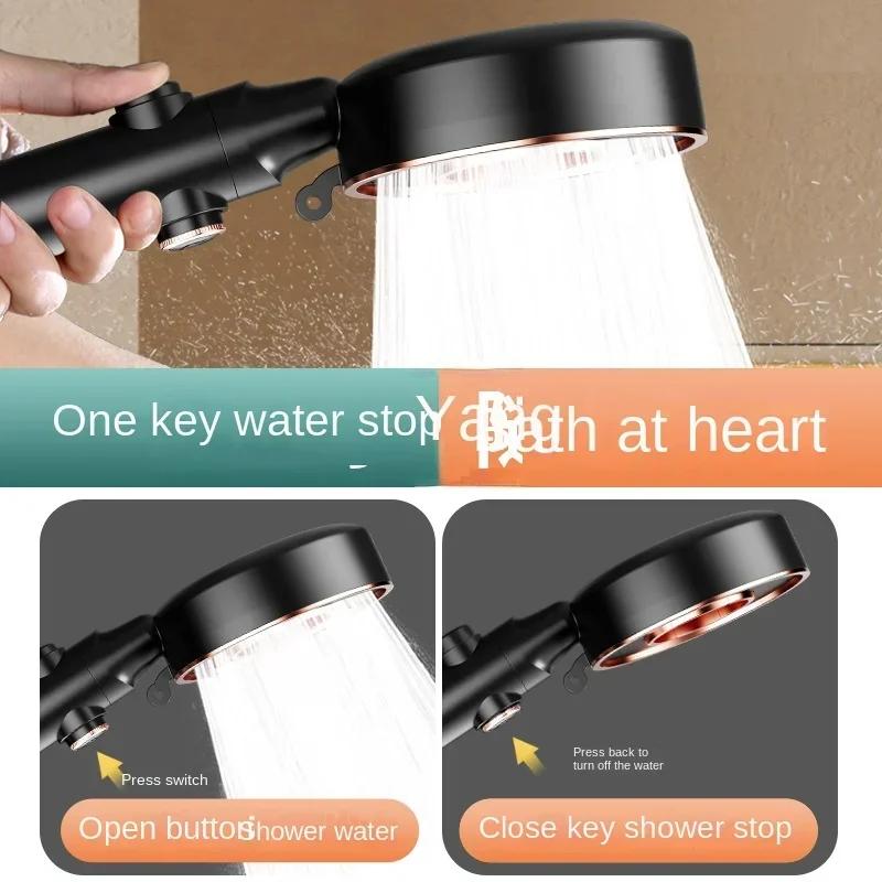 Household Hand-held Pressurized Ring Hollow Shower Sprinkler Donut Constant Temperature Head Rain Top Spray Net Red