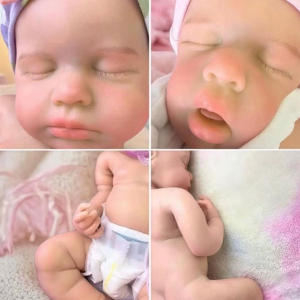 13inch Full Solid Silicone Doll Toy Loulou Flexible Elastic Super Soft Squish Silicone Lifelike Reborn Bebe Doll Toys