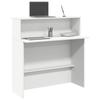 VidaXL Bureau de réception blanc 100x50x103,5 cm bois d'ingénierie, comptoir de réception, réception de salon, comptoir de 859024
