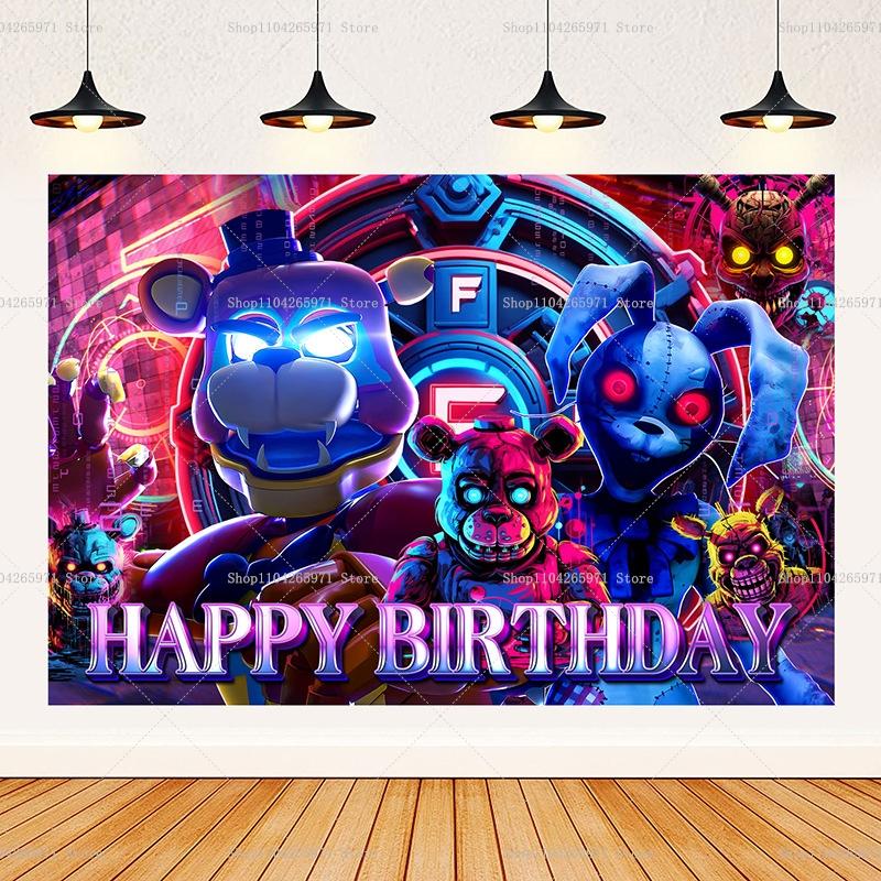Children's Party Photo Fund with Theme Five Nights At Freddy's, Children's Party Decoration