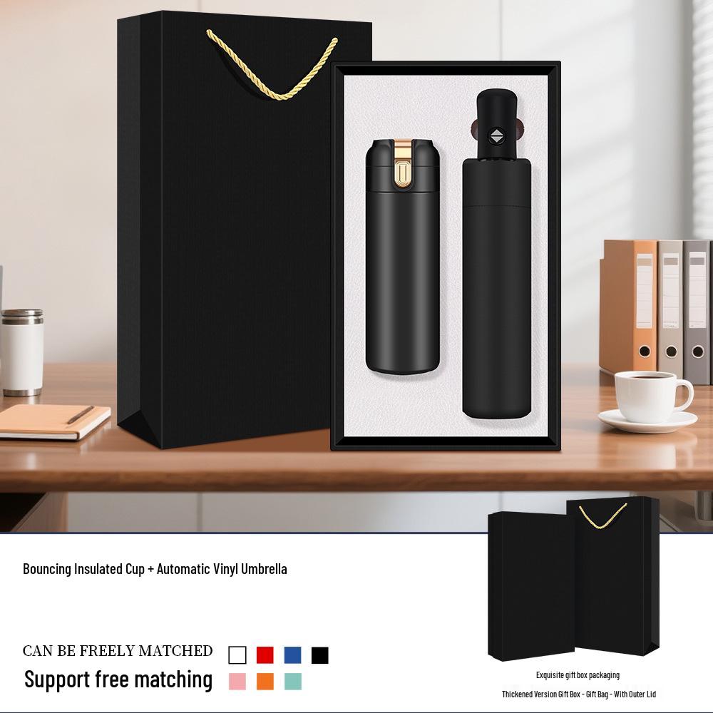 Custom Logo Insulated Mug Gift Set for Company Events and Customer Souvenirs