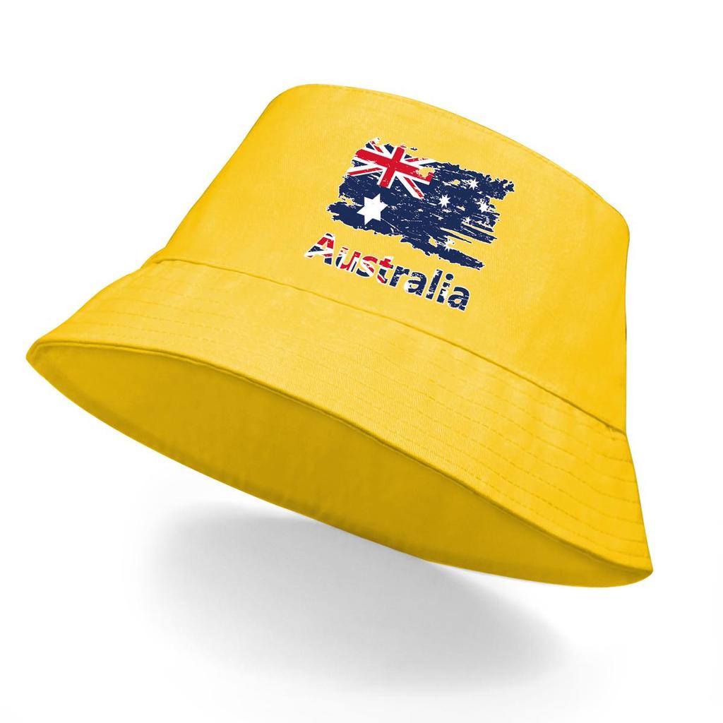 Bucket Hat With Australian Federal Flag Print , Commonwealth Blue Ensign Fisherman Cap Lightweight Casual Solid Color Fishing Hat