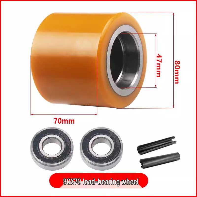 Medium-Duty Electric Forklift Wheel Bearing Reinforcement EP Little King Kong Pallet Truck Front Wheel 80x60 Load-bearing Parts