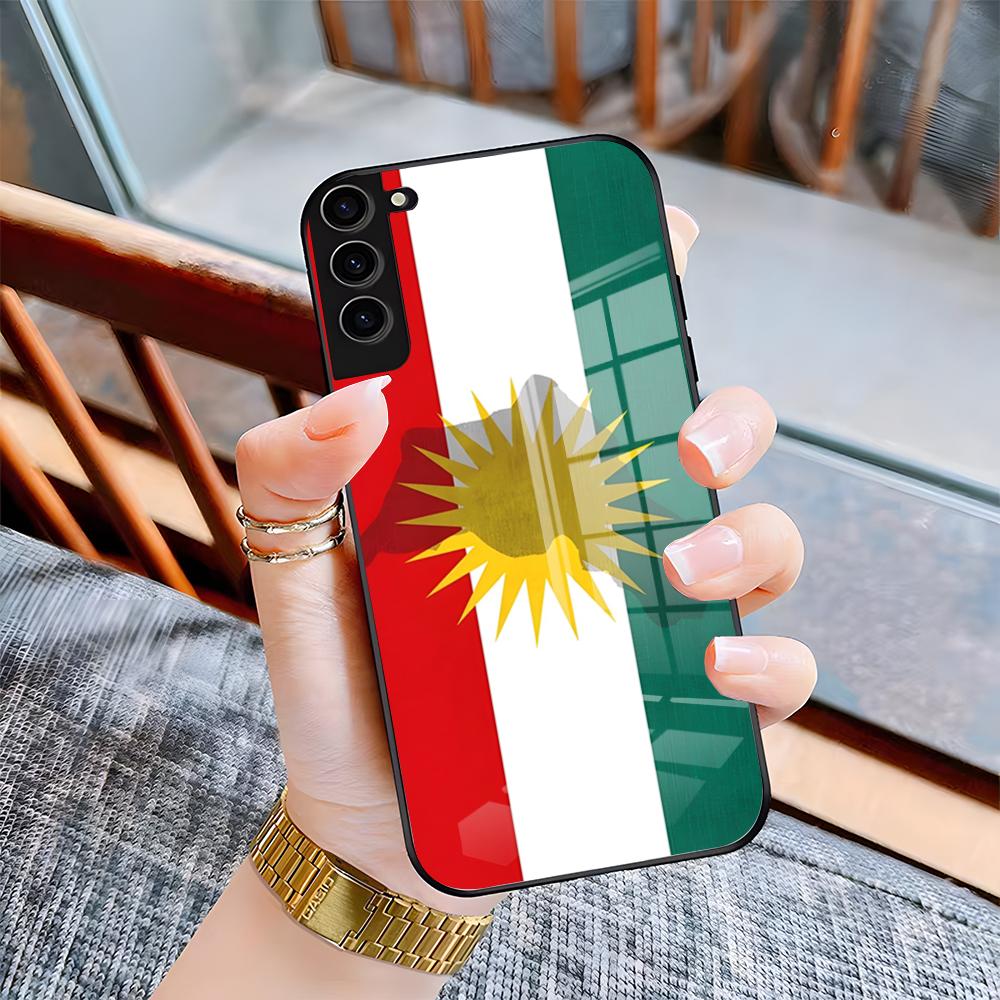 Kurdistan Flag Phone Case For Samsung S26 S25 Plus S20 S20 Plus S22 Ultra S23 FE S21 Plus S21 Ultra Glass Cover
