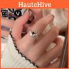 Heart Black Classy Copper Ring For Women Modern Adjustable Design For Wear Everyday