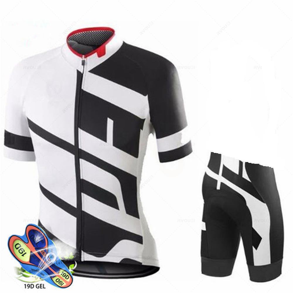New 2023 Men Short Sleeve Jersey Set Ropa Ciclismo Hombre Summer Cycling Clothing Triathlon Bib Shorts Suit Bike Uniform Maillot