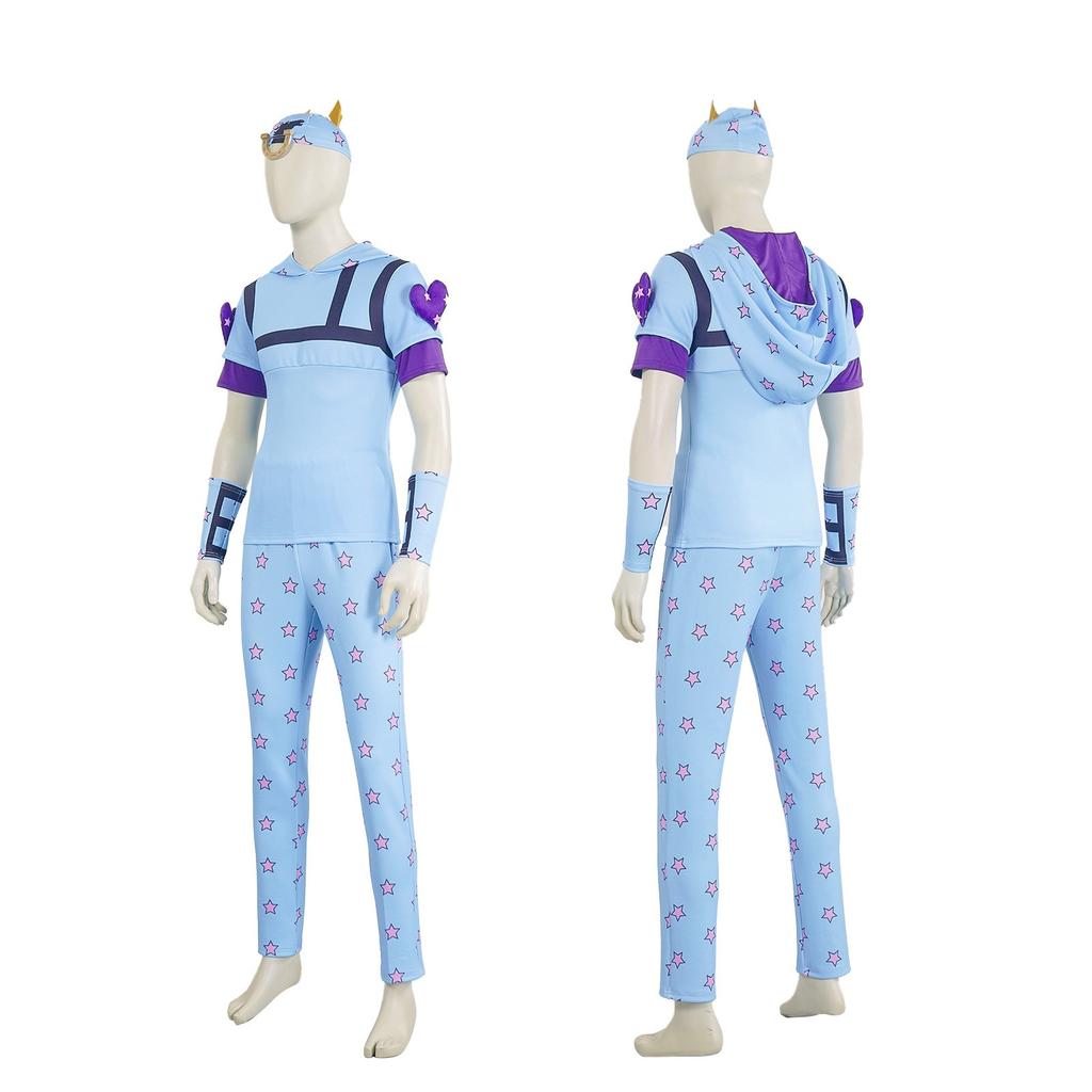 JOJO's Fantastic Adventure 7 Jonny Cos Costumes Jonas Suit Anime Character Costumes Different Rings