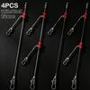 4 Pack Heavy Duty Fishing Leader with Swivel Clips for Saltwater Freshwater Anti Tangle Trolling