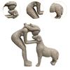 Woman and Dog Statue Resin Crafts Decorative Ornament Small Collection Sculpture for Shelf Tabletop Indoor Living Room Bedroom