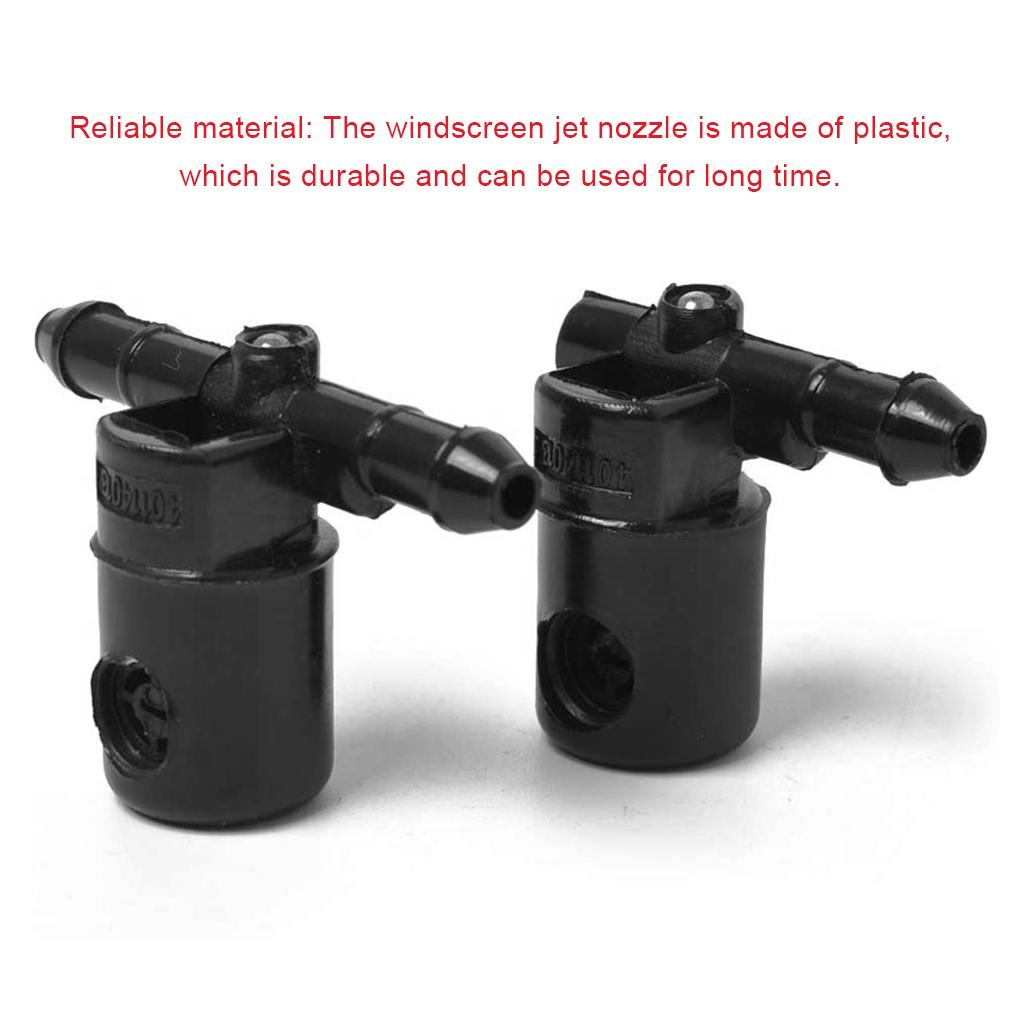Pack of 2 Spray Windscreen Jet Nozzle Vehicle Truck Front Windshield Washer Wiper Nozzles Replacement Parts Accessories