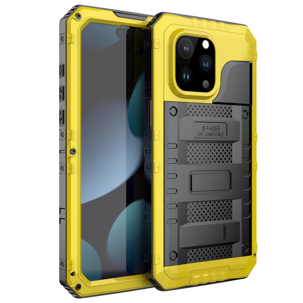 Waterproof Protective Case for IPhone 17 Air 16 E 15 14 13 12 ProMax Heavy-duty Metal Full Protective Aluminum Alloy Cover