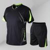 Set di tute da uomo Set da 2 pezzi da uomo Set di tute da fitness per abbigliamento casual estivo