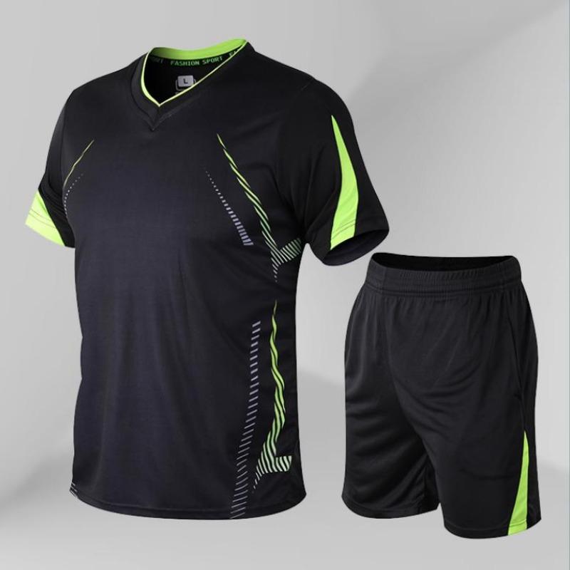 Set di tute da uomo Set da 2 pezzi da uomo Set di tute da fitness per abbigliamento casual estivo