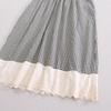 Sweet Mori Girl Plaid Embroidered Lace Sleeveless Vest Dress with Front and Back Ties