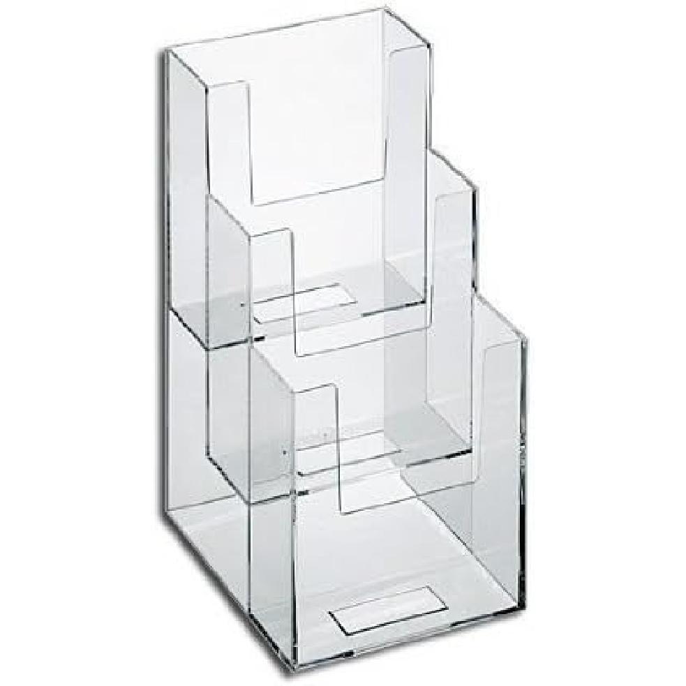 Dazzling Displays 3-Tier 4 x 9 Tri-Fold Brochure Holder