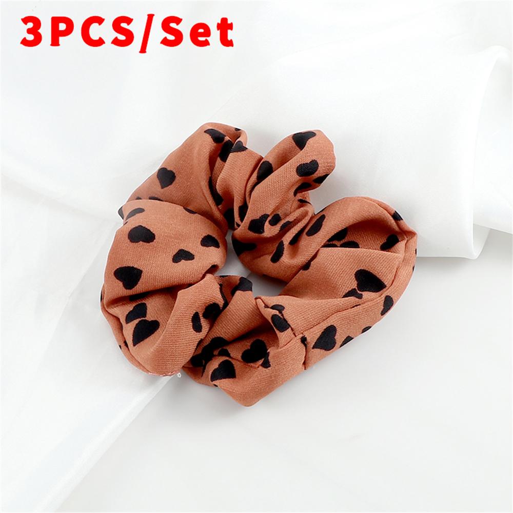 3PCS/Set Fashion Women Girls Hair Bands Elastic Large Heart Decoration Headband Hair Accessories Ponytail Holder Gifts