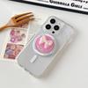 Solid Color Bow Mobile Phone Case Magnetic Airbag Bracket Retractable Wind Ring Buckle Desktop Support Frame