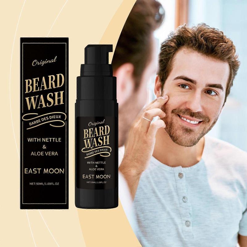 Men's Aftershave Shampoo, Moisturizing, Soft and Nourishing, Cleansing, Oil-controlled, Refreshing Beard Care