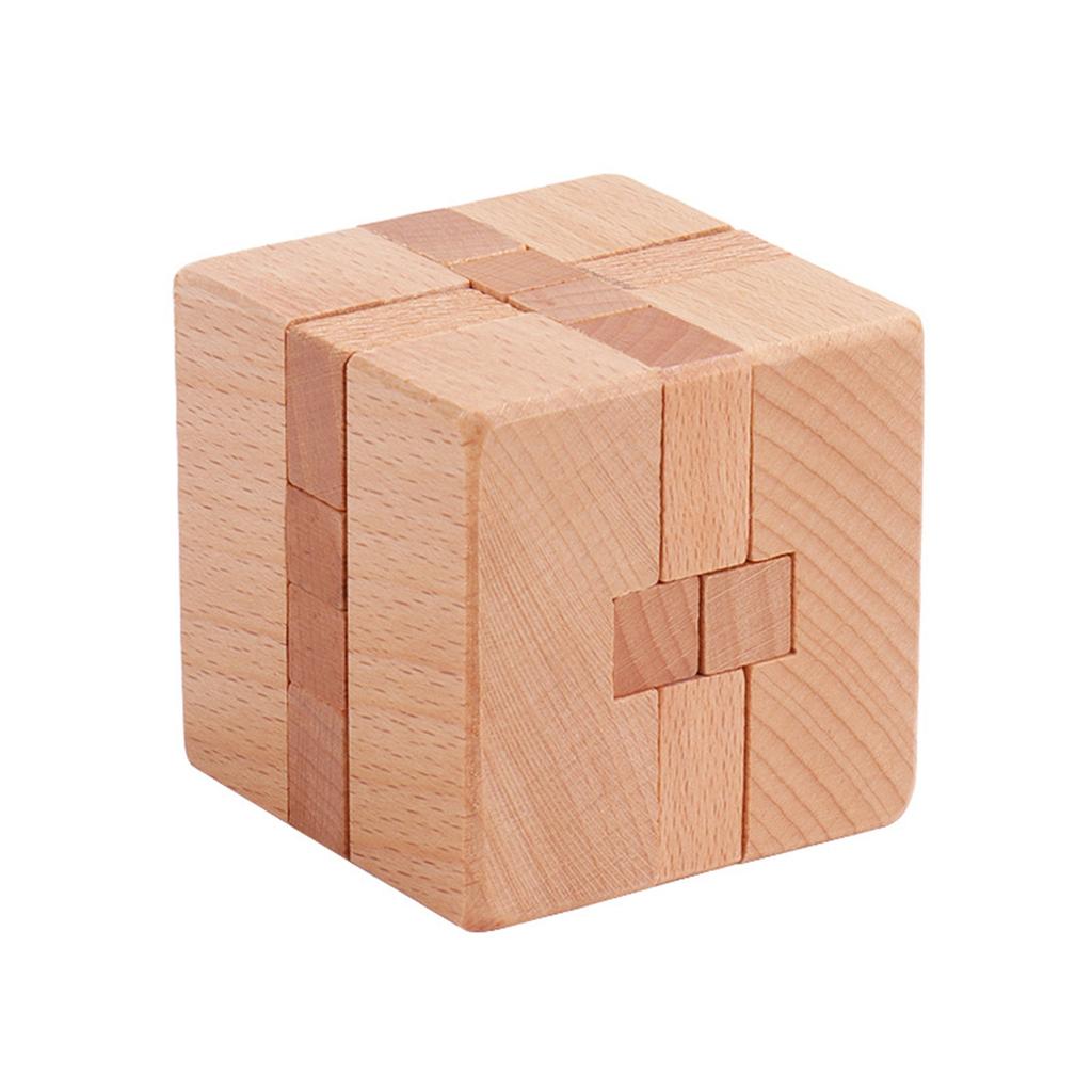 Children's Educational Gift Set: Mortise And Tenon Kongming Lock, Luban Lock, Complete Wooden Set