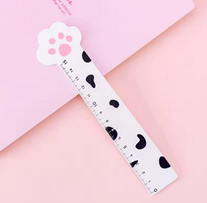 1pc Cute Cat Paw Straight Rulers Kawaii School Office Supplies Planner Accessories Student
