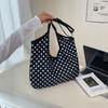 Polka dot canvas autumn new simple and versatile fashion big bag lazy literary shoulder handbag