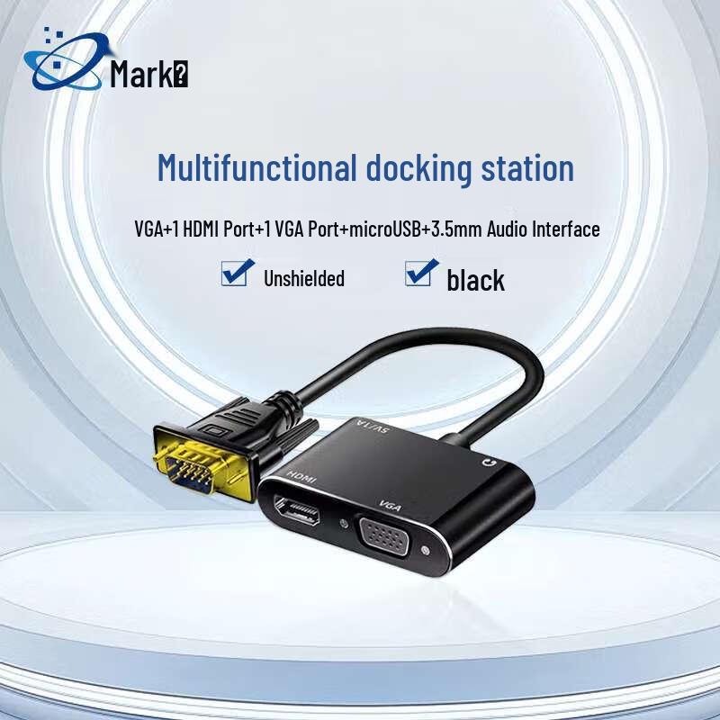 

Biqilin 4-in-1 VGA to HDMI Adapter & Docking Station