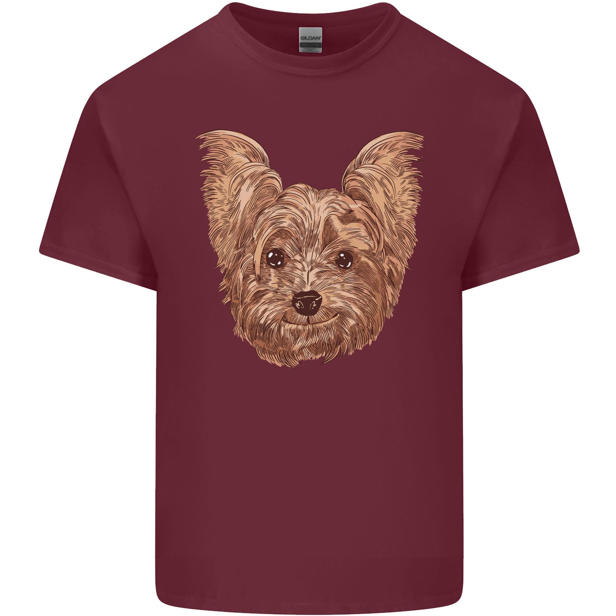 Dogs Smiling Yorkshire Terrier Unisexs Light Cotton TShirt S