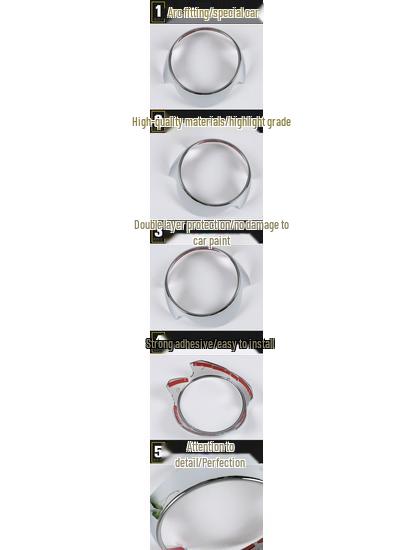 17 Model VITO Grille Ring & Electroplated Hood Logo Decorative Car Sticker